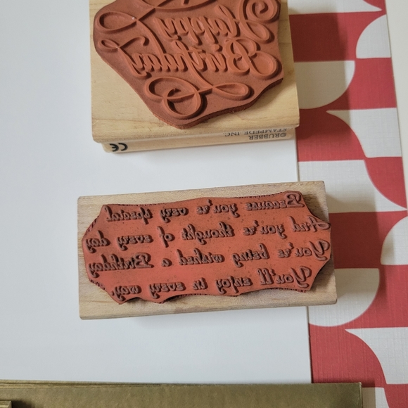 Happy Birthday, Wooden Block Rubber Stamp - Picture 3 of 9